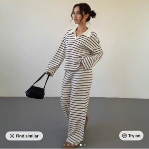 Women's Striped Casual Pants